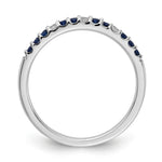 Diamond and Gemstone Band - Sapphire