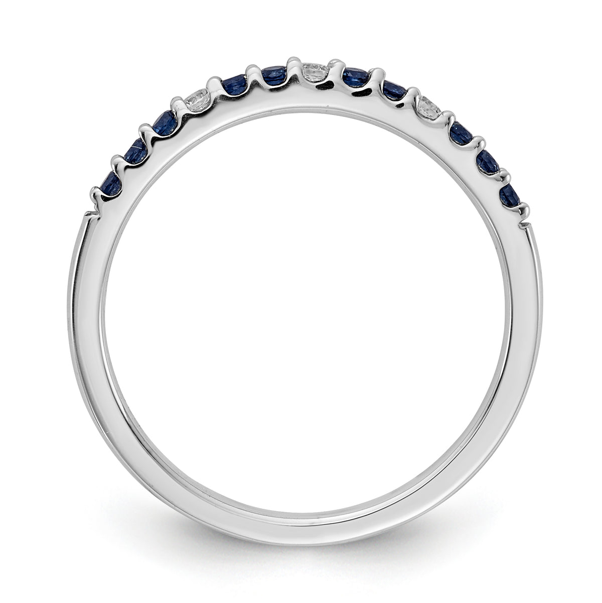 Diamond and Gemstone Band - Sapphire