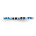 Diamond and Gemstone Band - Sapphire