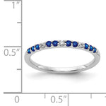 Diamond and Gemstone Band - Sapphire