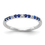 Diamond and Gemstone Band - Sapphire