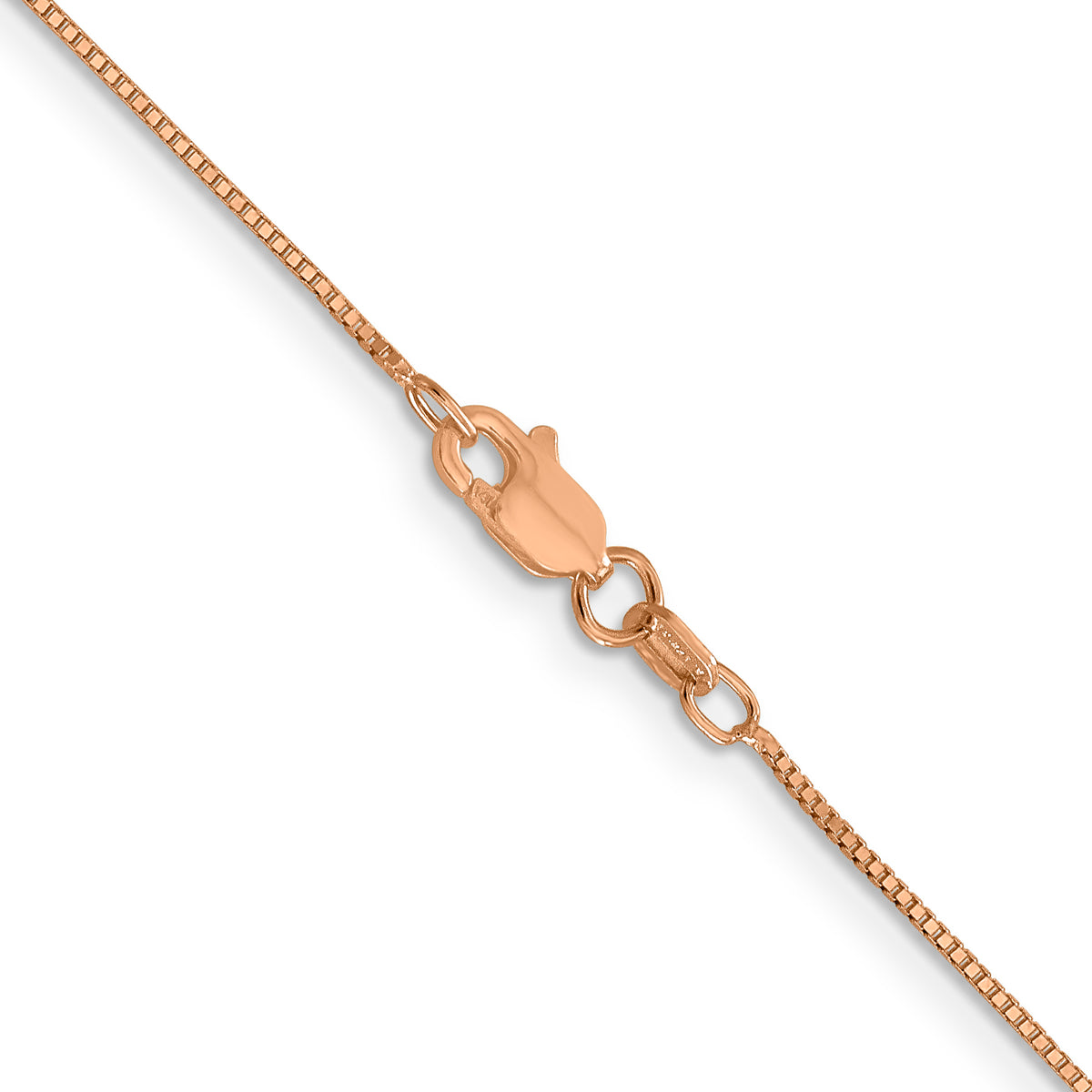 Gold (10K & 14K) Box Chain - 14k Rose Gold / 16 in / 0.7 mm, Lobster