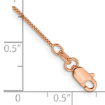 Gold (10K & 14K) Box Chain Anklet - 14k Rose Gold / 10 in / 0.7 mm