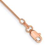Gold (10K & 14K) Box Chain Anklet - 14k Rose Gold / 10 in / 0.7 mm