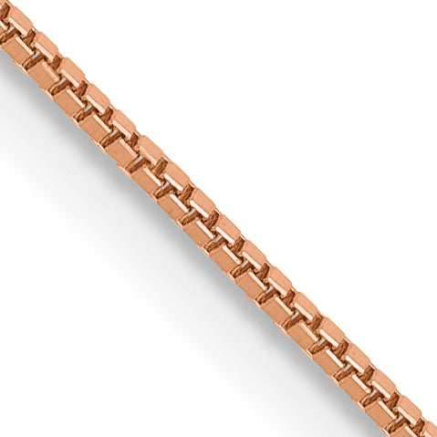 Gold (10K & 14K) Box Chain - 14k Rose Gold / 16 in / 0.7 mm, Lobster