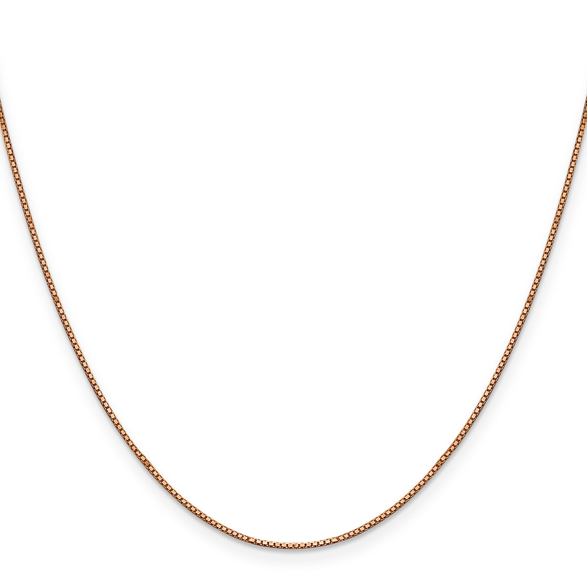 Gold (10K & 14K) Box Chain - 14k Rose Gold / 16 in / 0.9 mm, Lobster
