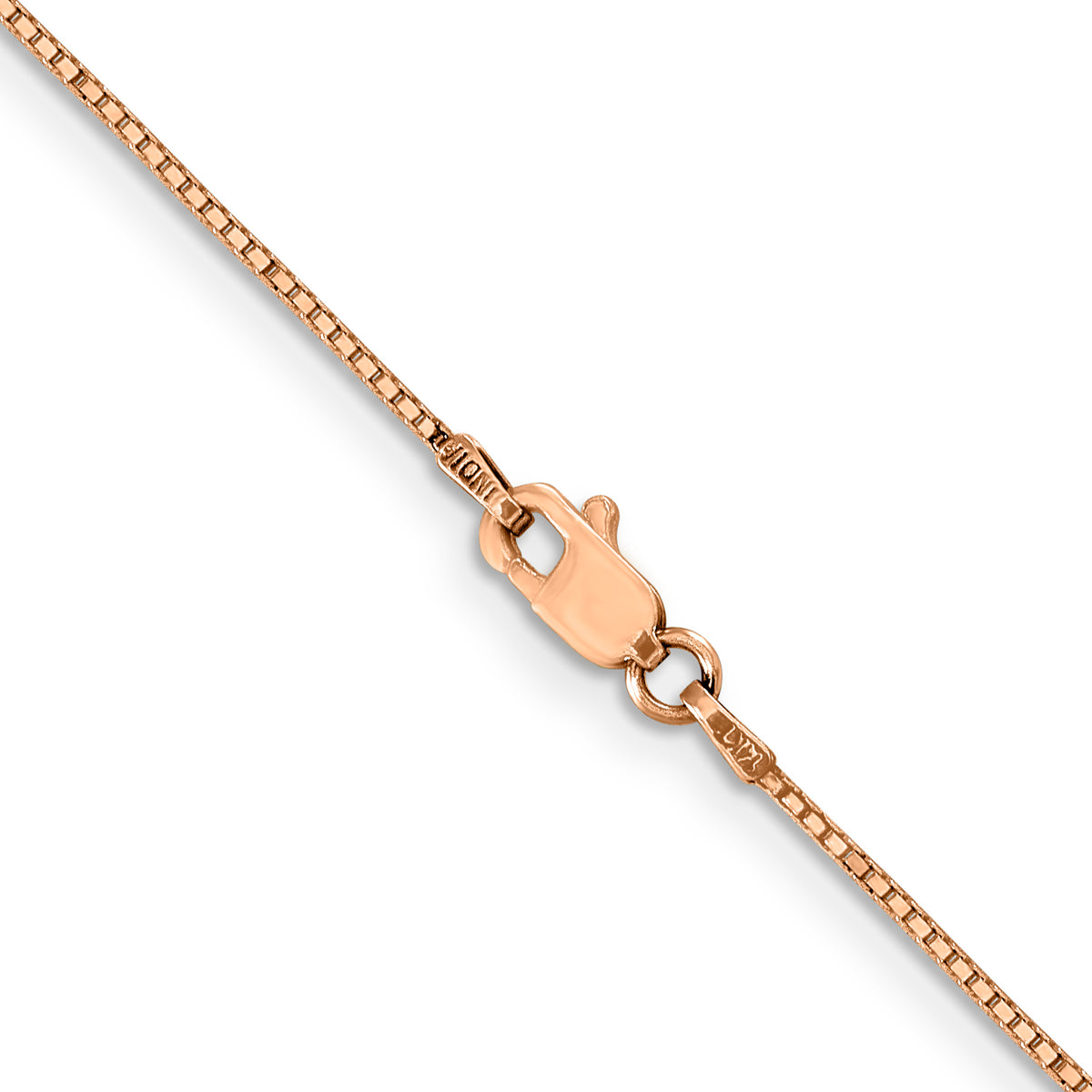 Gold (10K & 14K) Box Chain - 14k Rose Gold / 16 in / 0.9 mm, Lobster
