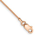 Gold (10K & 14K) Box Chain Anklet - 14k Rose Gold / 10 in / 0.9 mm