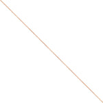 Gold (14K) Diamond-cut Forzantine Cable Chain Anklet - 14k Rose Gold / 10 in / 1 mm