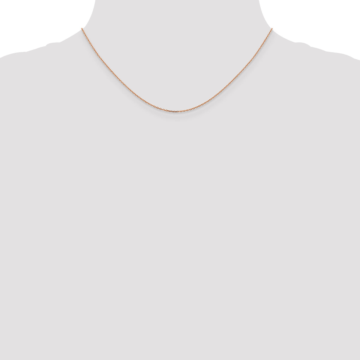 Gold (14K) Diamond-cut Forzantine Cable Chain - 14k Rose Gold / 16 in / 1 mm