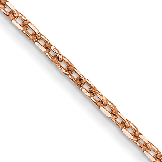 Gold (14K) Diamond-cut Forzantine Cable Chain - 14k Rose Gold / 16 in / 1 mm