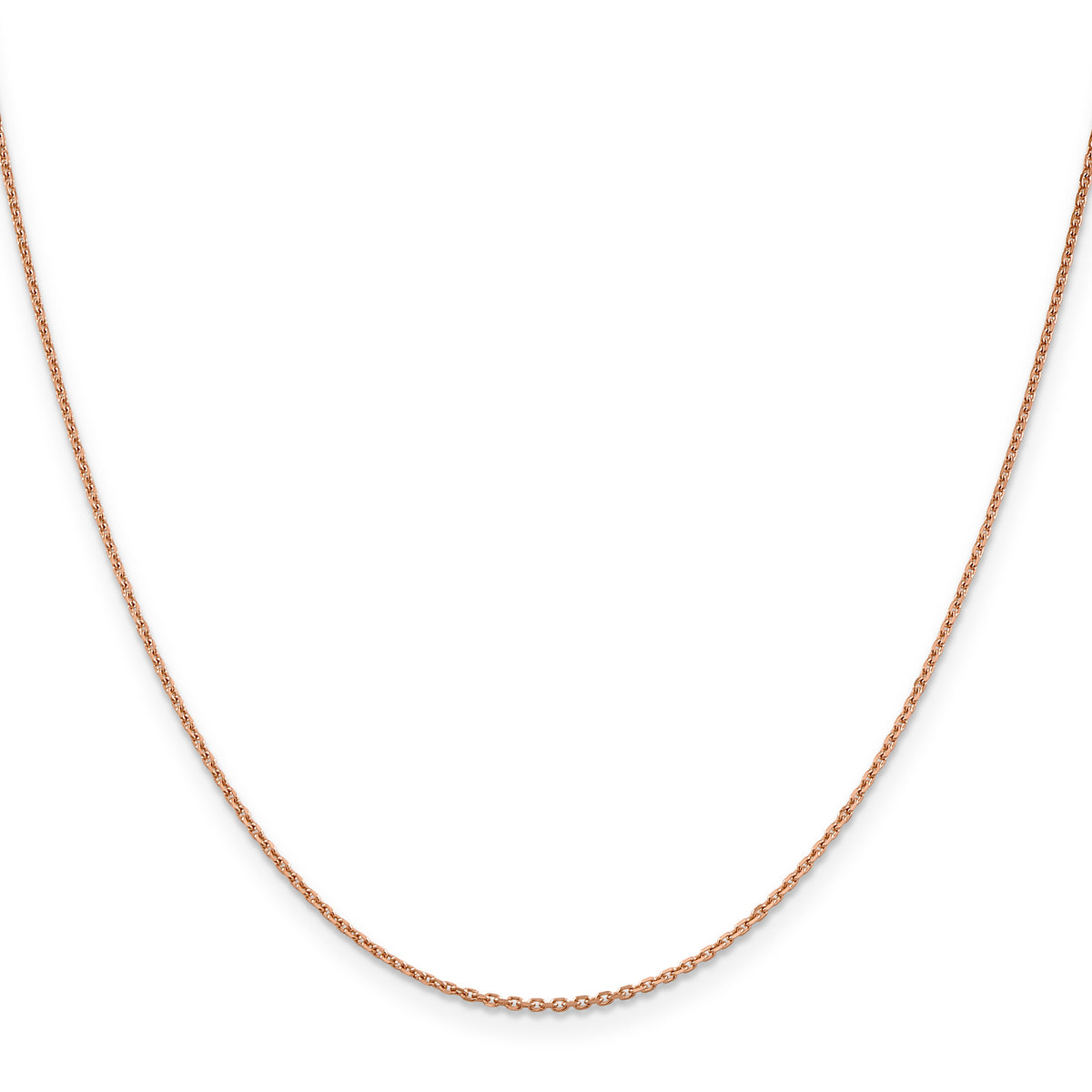 Gold (14K) Diamond-cut Forzantine Cable Chain - 14k Rose Gold / 16 in / 1.4 mm