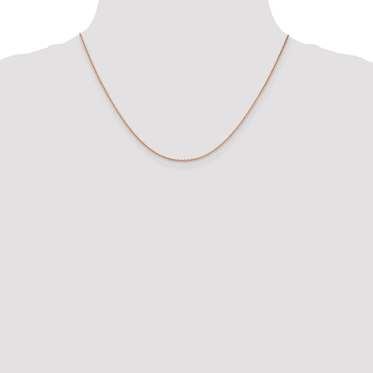 Gold (14K) Diamond-cut Forzantine Cable Chain - 14k Rose Gold / 18 in / 1.4 mm