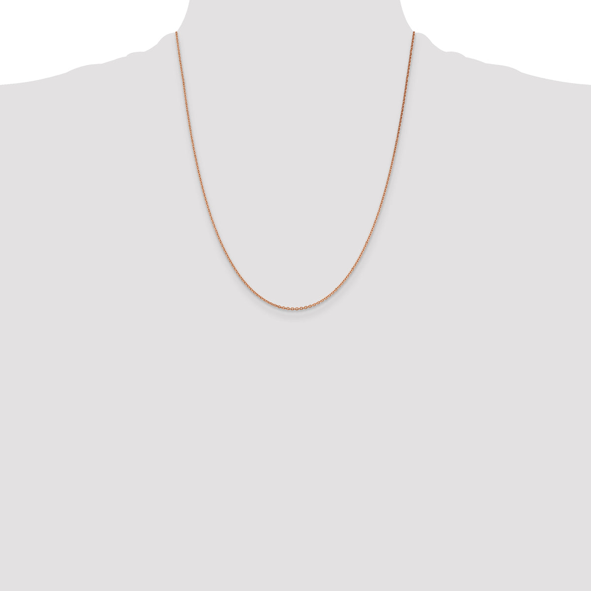 Gold (14K) Diamond-cut Forzantine Cable Chain - 14k Rose Gold / 22 in / 1.4 mm