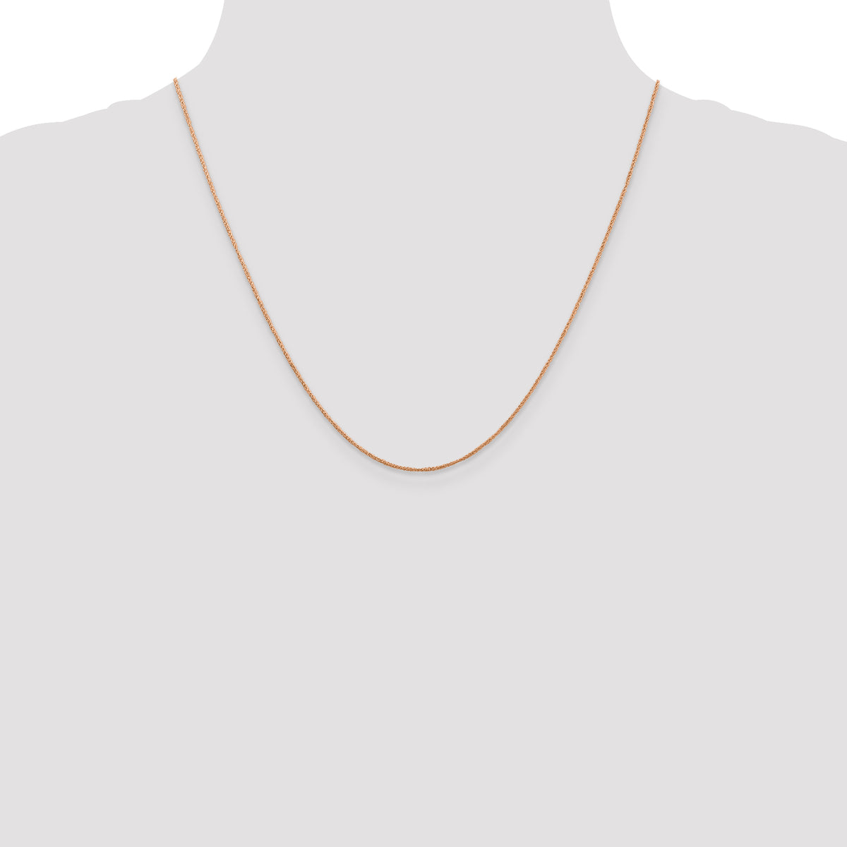 Gold (10K & 14K) Ropa Chain - 14k Rose Gold / 20 in / 0.7 mm