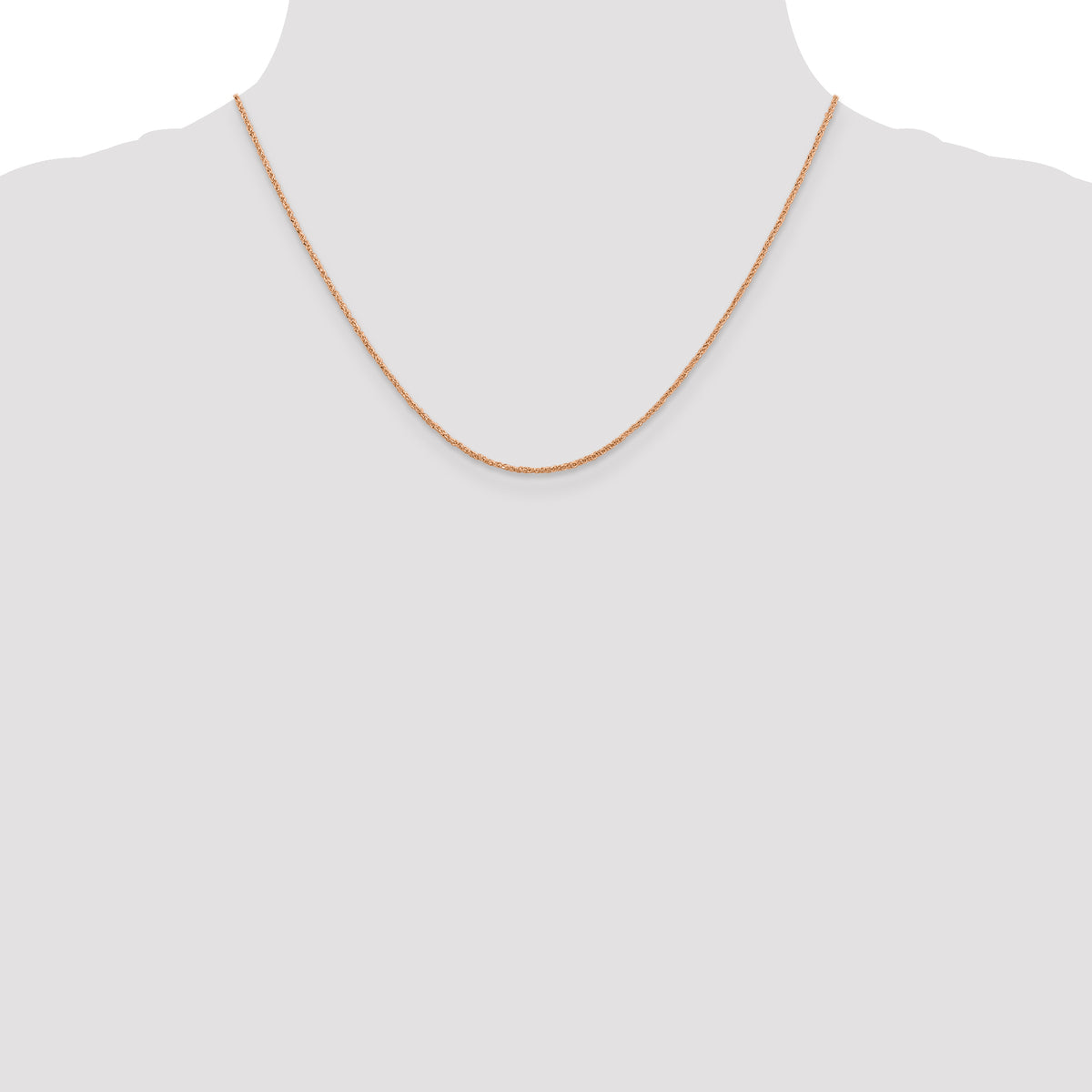 Gold (10K & 14K) Ropa Chain - 14k Rose Gold / 18 in / 1.1 mm