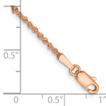 Gold (14K) Diamond-cut Forzantine Cable Chain Anklet - 14k Rose Gold / 9 in / 1.7 mm