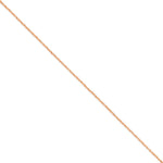 Gold (14K) Diamond-cut Forzantine Cable Chain Anklet - 14k Rose Gold / 9 in / 1.7 mm
