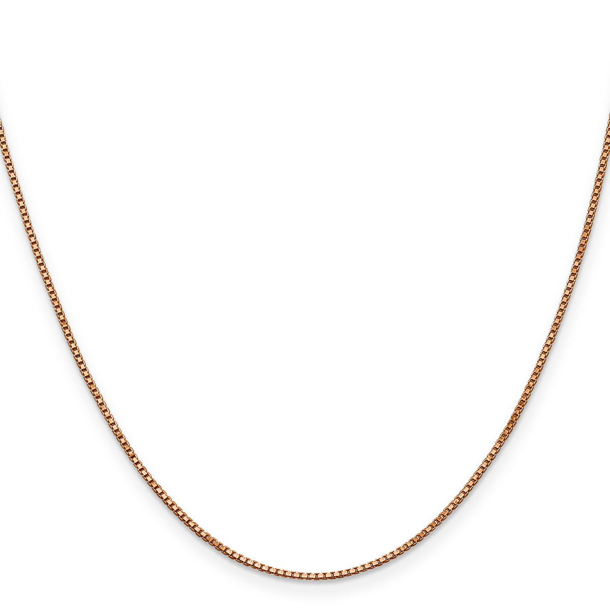 Gold (10K & 14K) Box Chain - 14k Rose Gold / 16 in / 1 mm