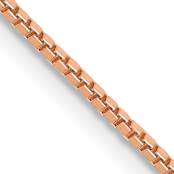 Gold (10K & 14K) Box Chain - 14k Rose Gold / 16 in / 1 mm