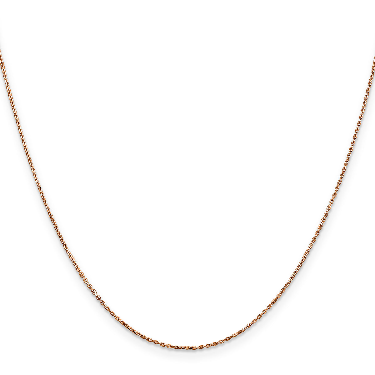 Gold (14K) Diamond-cut Forzantine Cable Chain - 14k Rose Gold / 16 in / 0.8 mm