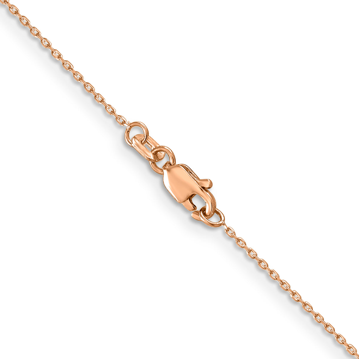 Gold (14K) Diamond-cut Forzantine Cable Chain - 14k Rose Gold / 16 in / 0.8 mm