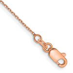 Gold (14K) Diamond-cut Forzantine Cable Chain Anklet - 14k Rose Gold / 10 in / 0.8 mm