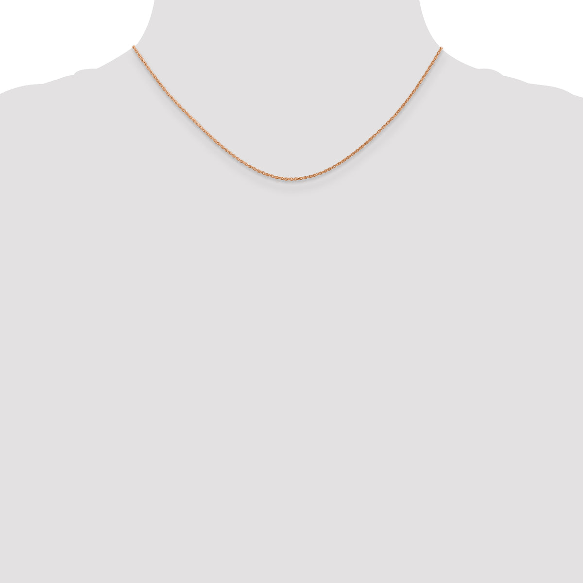 Gold (14K & 10K) Baby Rope Chain - 14k Rose Gold / 16 in / 0.8 mm