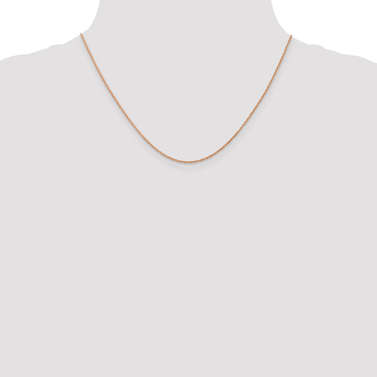 Gold (14K & 10K) Baby Rope Chain - 14k Rose Gold / 18 in / 0.8 mm