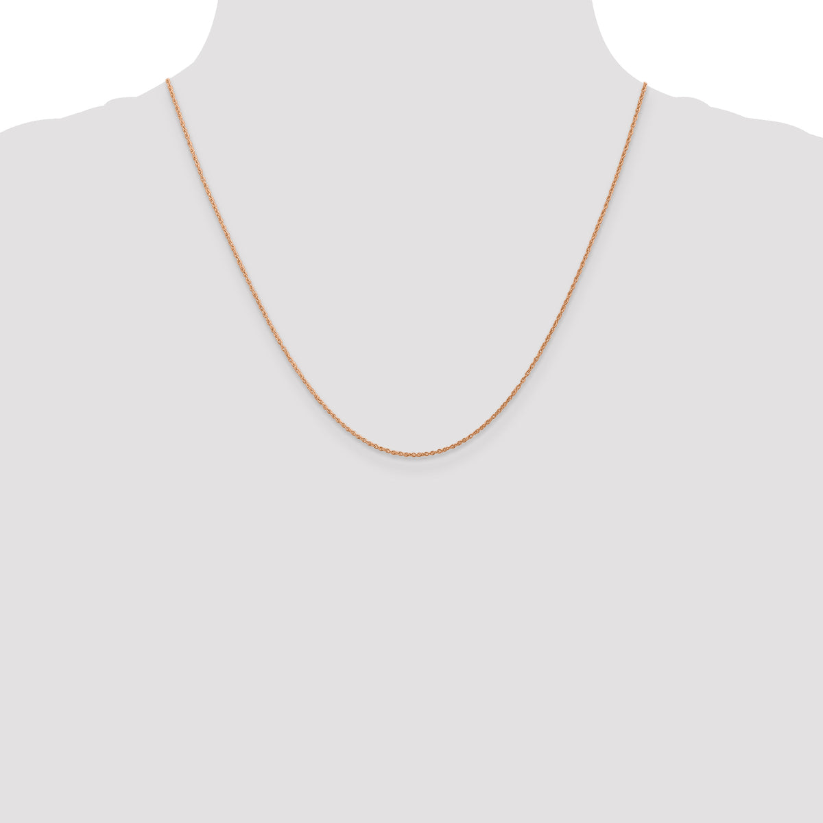 Gold (14K & 10K) Baby Rope Chain - 14k Rose Gold / 20 in / 0.8 mm