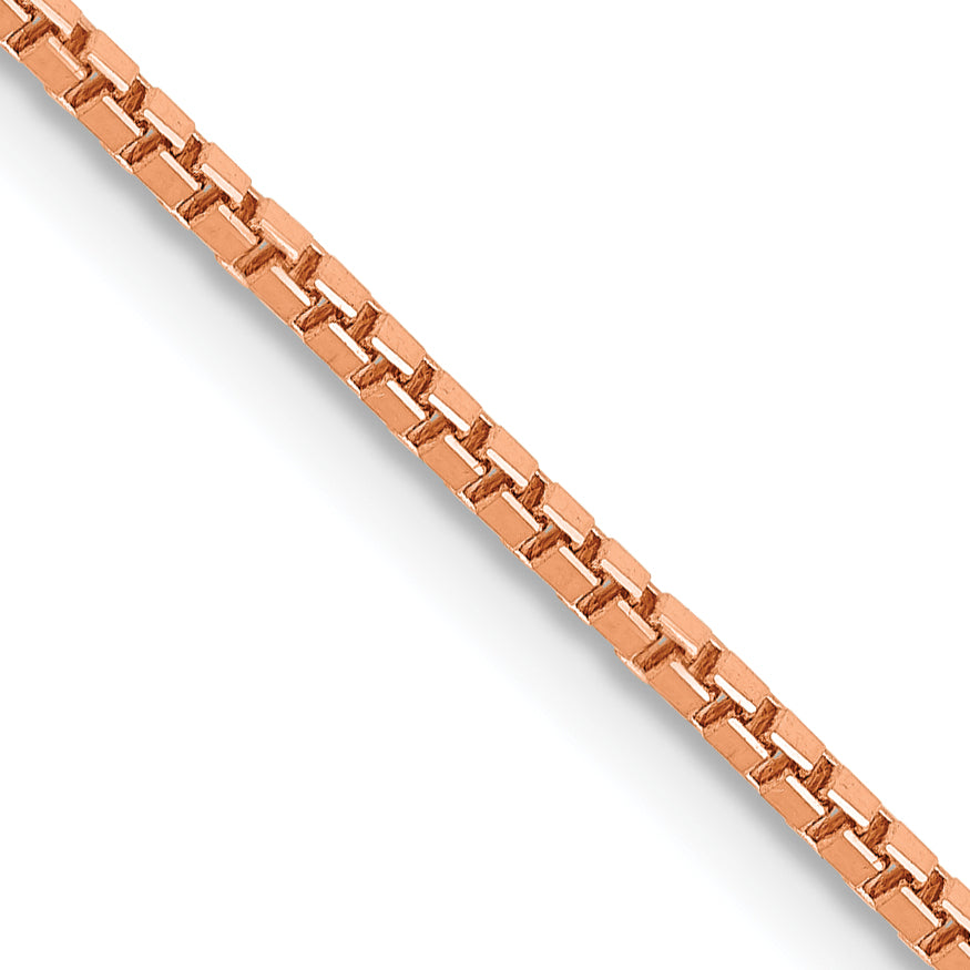 Gold (10K & 14K) Box Chain - 14k Rose Gold / 16 in / 1.3 mm