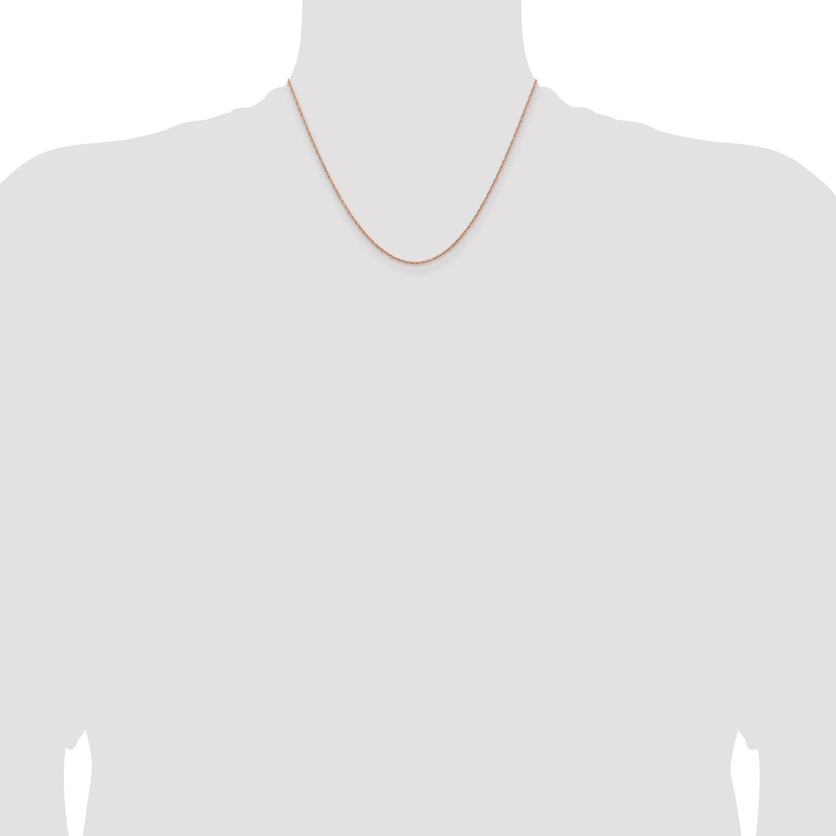 Gold (14K & 10K) Baby Rope Chain - 14k Rose Gold / 18 in / 1.15 mm