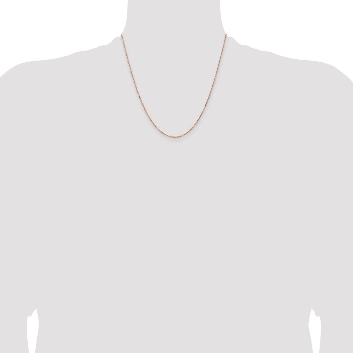 Gold (14K & 10K) Baby Rope Chain - 14k Rose Gold / 20 in / 1.15 mm