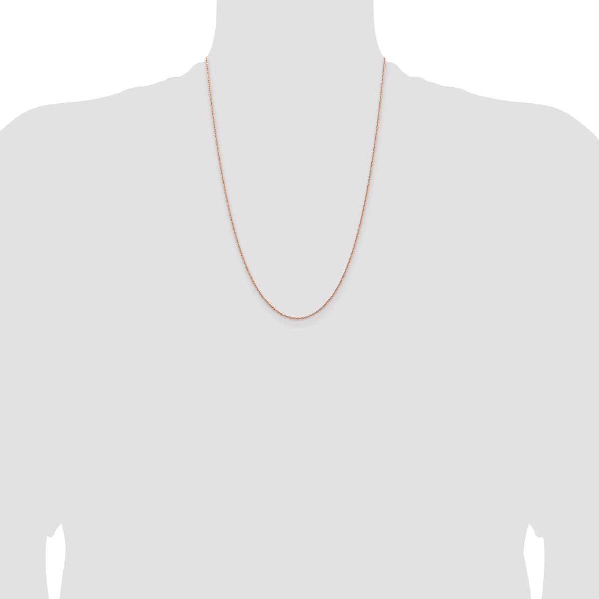 Gold (14K & 10K) Baby Rope Chain - 14k Rose Gold / 24 in / 1.15 mm