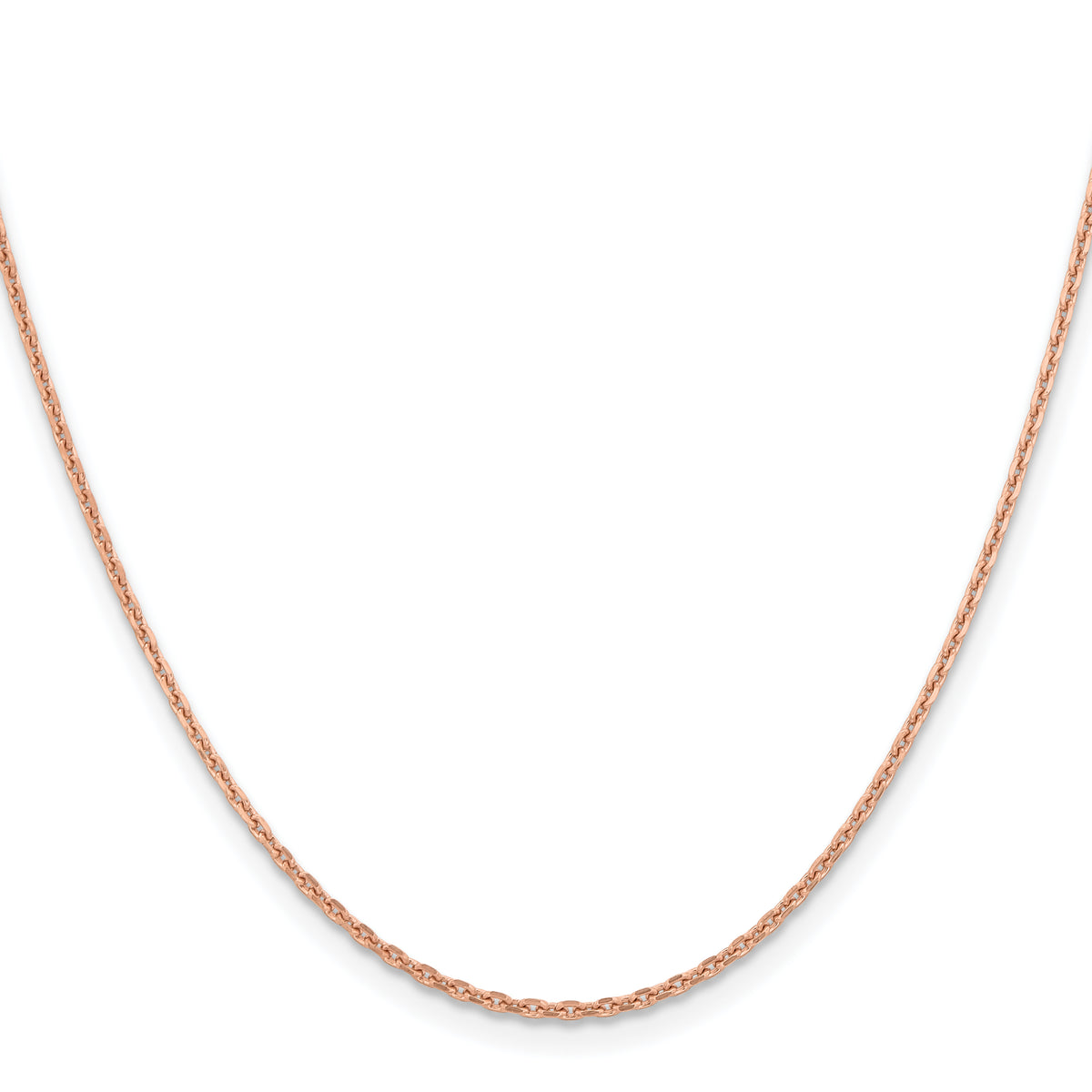 Gold (14K) Diamond-cut Forzantine Cable Chain - 14k Rose Gold / 16 in / 1.8 mm
