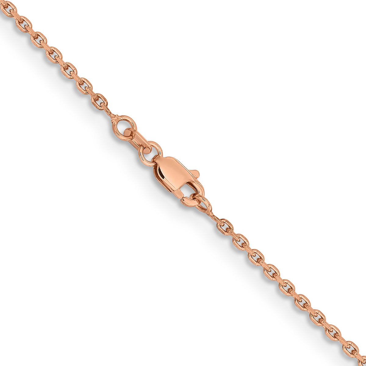 Gold (14K) Diamond-cut Forzantine Cable Chain - 14k Rose Gold / 16 in / 1.8 mm