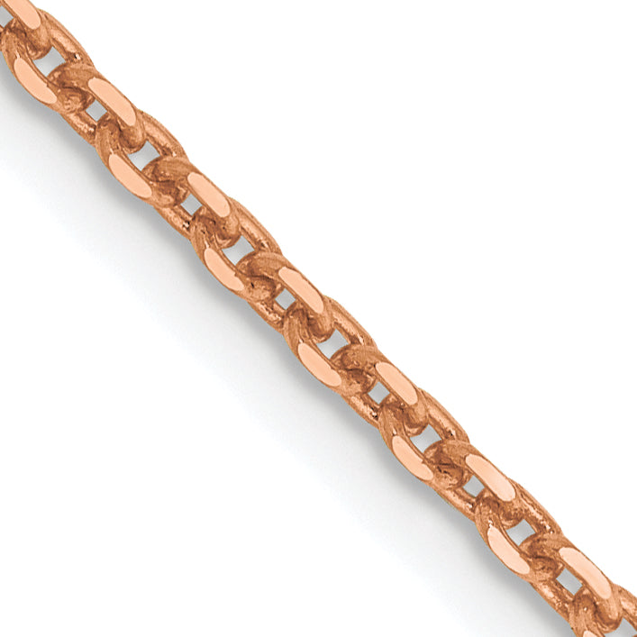 Gold (14K) Diamond-cut Forzantine Cable Chain - 14k Rose Gold / 16 in / 1.8 mm