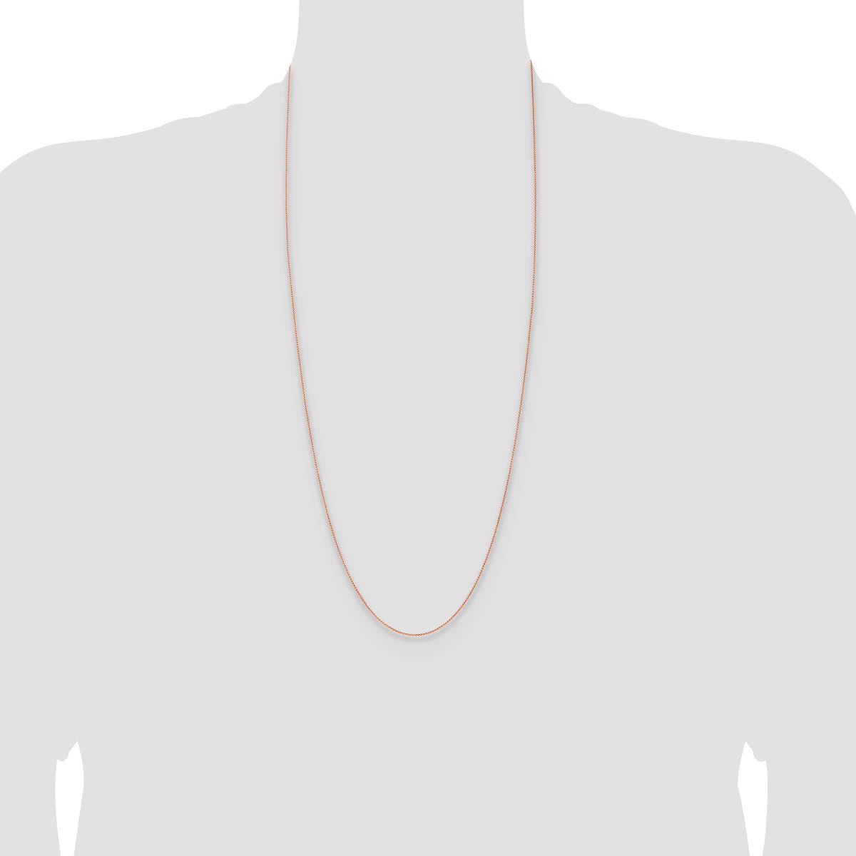 Gold (10K & 14K) Spiga Chain - 14k Rose Gold / 30 in / 1.05 mm, Lobster