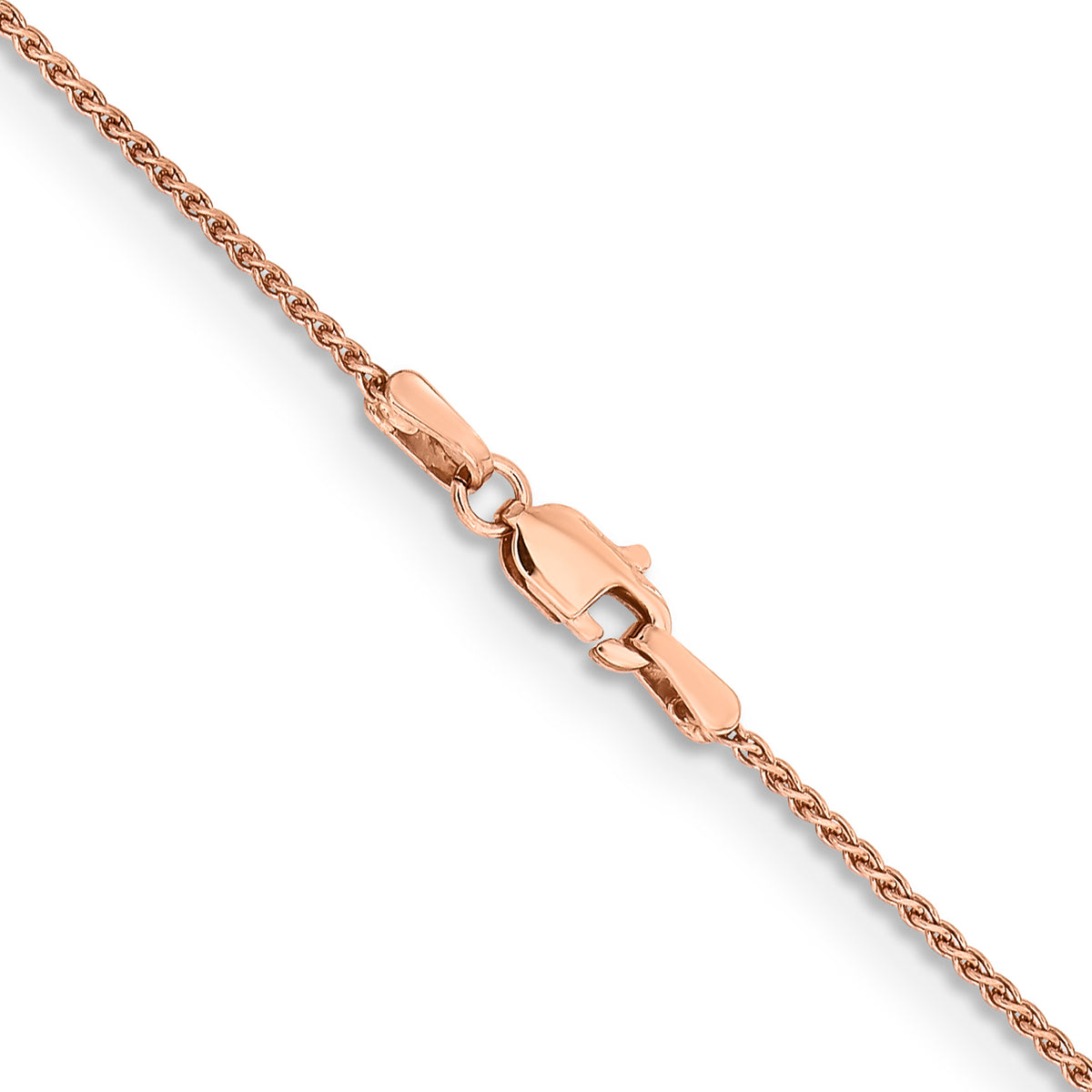 Gold (10K & 14K) Spiga Chain - 14k Rose Gold / 16 in / 1.25 mm