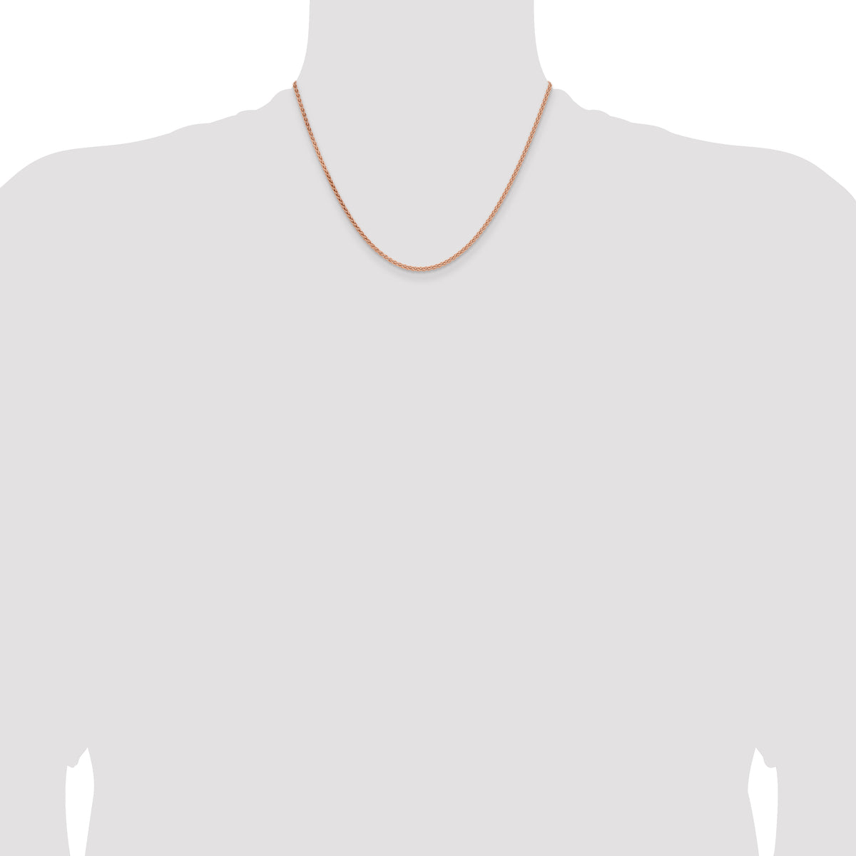 Gold (10K & 14K) Spiga Chain - 14k Rose Gold / 18 in / 2.1 mm