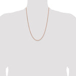 Gold (10K & 14K) Spiga Chain - 14k Rose Gold / 24 in / 2.1 mm