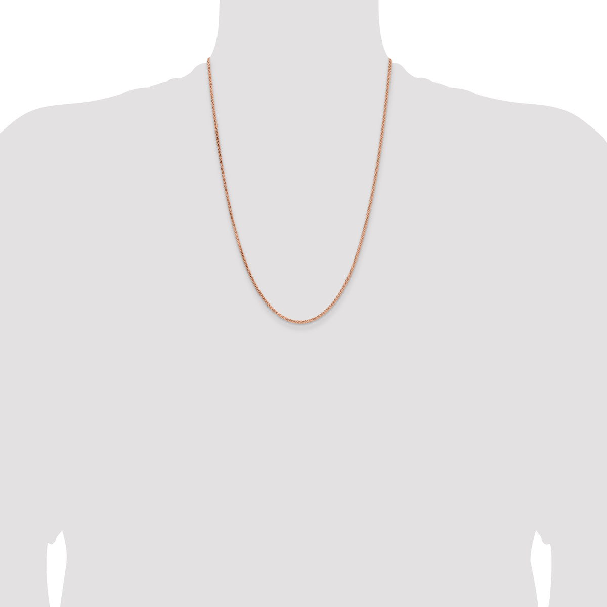 Gold (10K & 14K) Spiga Chain - 14k Rose Gold / 24 in / 2.1 mm
