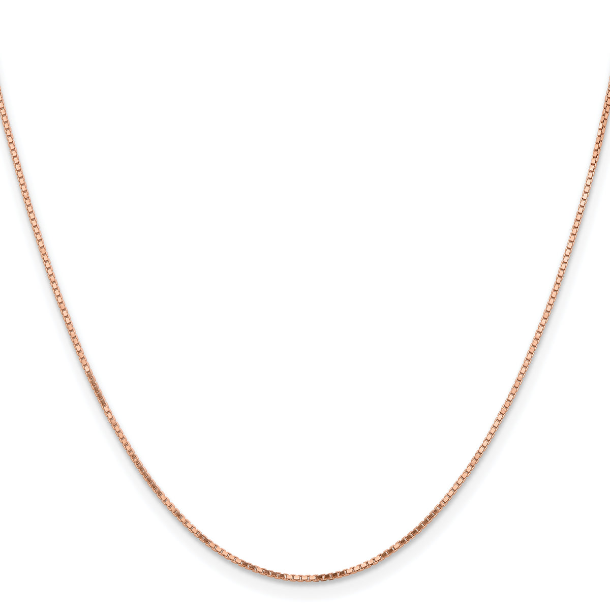 Gold (10K & 14K) Box Chain - 14k Rose Gold / 16 in / 0.95 mm