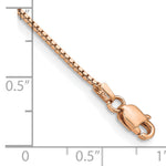 Gold (10K & 14K) Box Chain Bracelet - 14k Rose Gold / 7 in / 0.95 mm