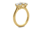 Paige emerald lab diamond engagement ring in 18k yellow gold - view 2