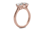 Rachel oval lab diamond engagement ring in 18k rose gold - view 2