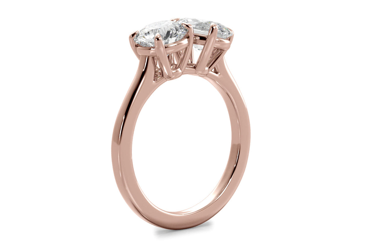 Rachel oval lab diamond engagement ring in 18k rose gold - view 2