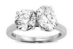 Rachel oval lab diamond engagement ring in 18k white gold - view 3