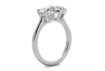 Rachel oval lab diamond engagement ring in 14k white gold - view 2