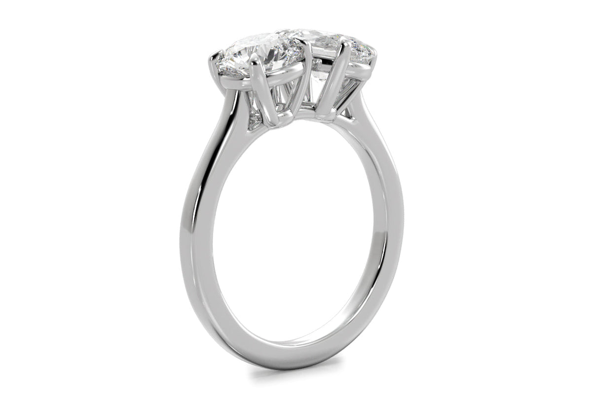 Rachel oval lab diamond engagement ring in platinum - view 2